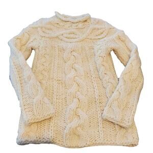 Flavio Castellani Cableknit Alpaca wool blend heavy sweater Medium Made in Italy